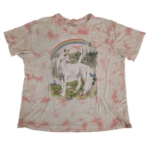 Mighty Fine Tie Dye Unicorn Shirt- XL